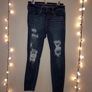 dark wash ripped jeans